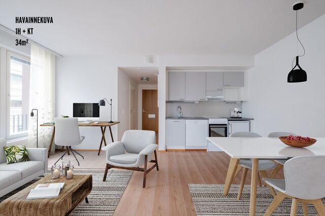 Rental Helsinki Pasila 2 rooms Havainnekuva