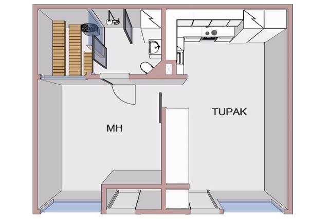 Rental Kuusamo Ruka 2 rooms Ruka Park Base Camp = ex Omppu hotellin huoneet C23 + C24