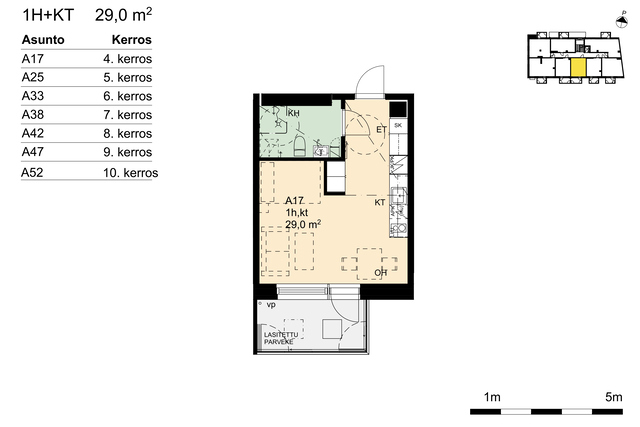 Rental Helsinki Keski-Pasila 1 room