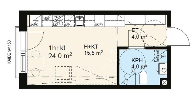 Rental Oulu Kontinkangas 1 room