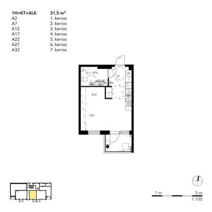 Rental Tampere Rahola 1 room