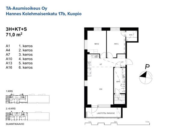 Asumisoikeusasunto Kuopio Hatsala 3 huonetta