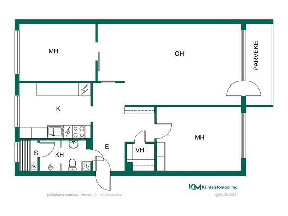 Rental Pirkkala Loukonlahti 3 rooms