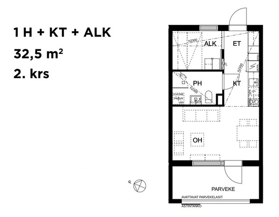 Rental Oulu Ranta-Toppila 1 room