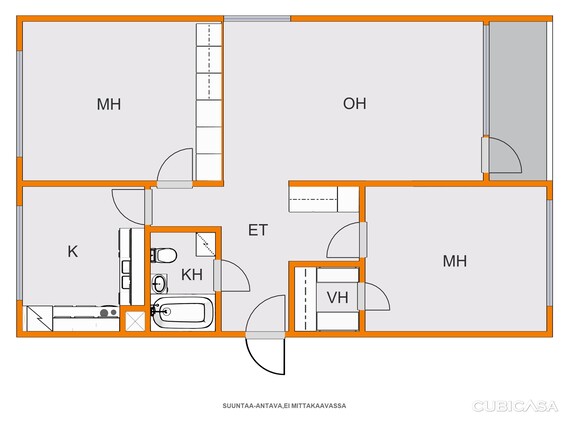 Rental Jämsä  3 rooms Julkisivu