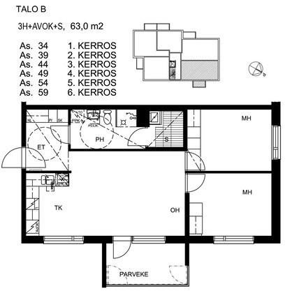 Asumisoikeusasunto Turku Runosmäki 3 huonetta