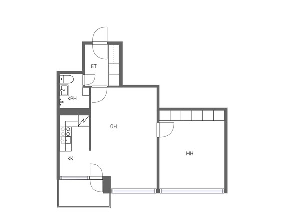 Rental Kokkola Keskusta 2 rooms