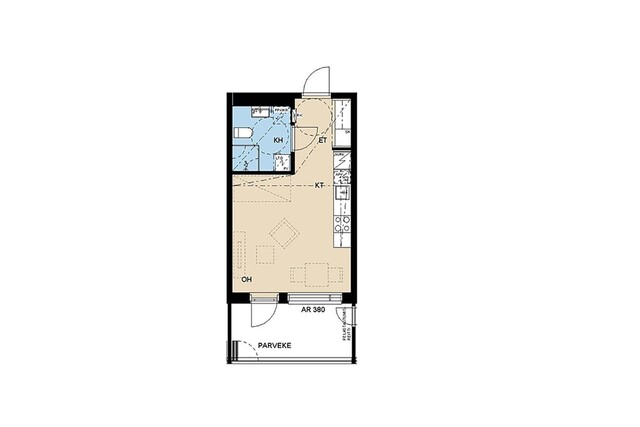 Rental Helsinki Veräjämäki 1 room Yleiskuva