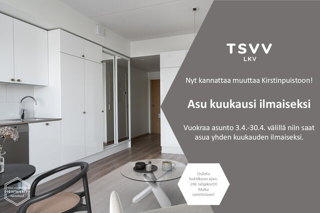 Vuokra-asunto Turku Kirstinpuisto Yksiö Yleiskuva