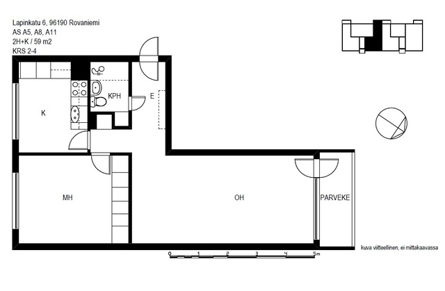 Rental Rovaniemi Keskusta 2 rooms