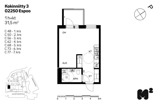 Rental Espoo Henttaa 1 room