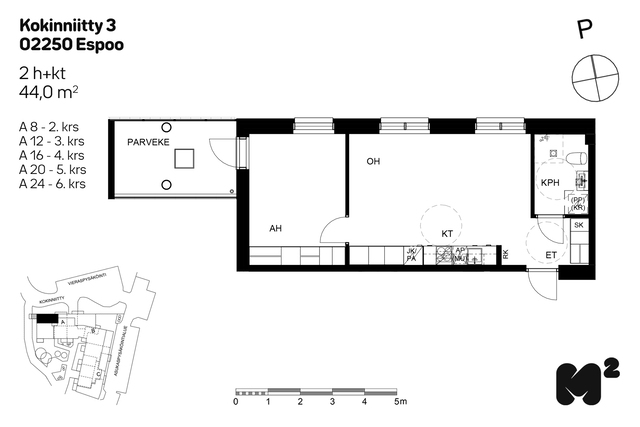 Rental Espoo Henttaa 2 rooms