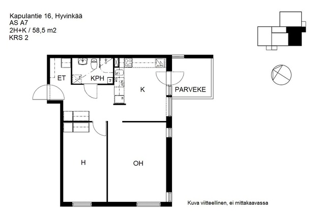 Vuokra-asunto Hyvinkää Paavola Kaksio