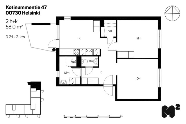 Rental Helsinki Tapanila 2 rooms