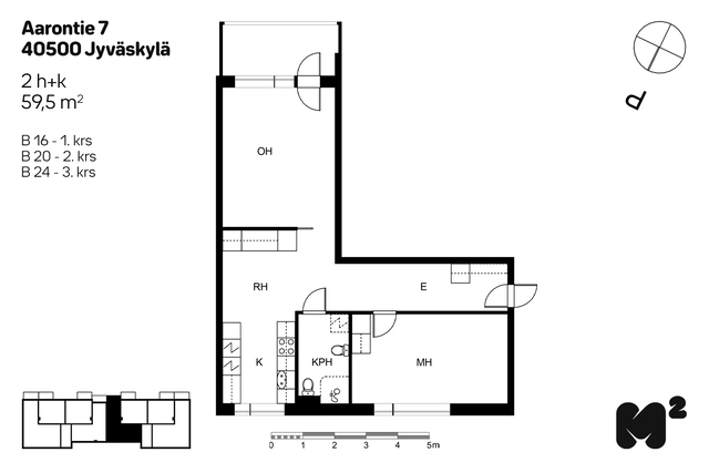 Vuokra-asunto Jyväskylä Ristonmaa Kaksio