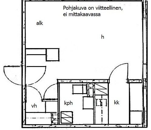 Vuokra-asunto Valkeakoski Roukko Yksiö Yleiskuva