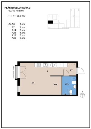 Asumisoikeusasunto Helsinki Siltamäki Yksiö