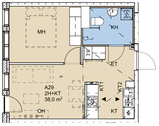 Rental Jyväskylä Mattilanpelto 2 rooms