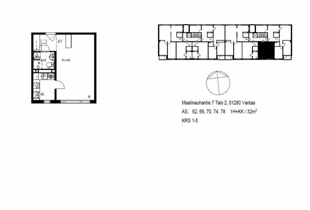 Rental Vantaa Länsimäki 1 room
