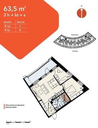 Right of occupancy apartment Vantaa Kivistö 3 rooms
