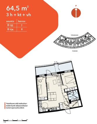 Right of occupancy apartment Vantaa Kivistö 3 rooms