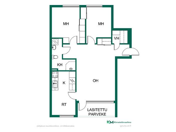 Vuokra-asunto Nurmijärvi Klaukkala 3 huonetta