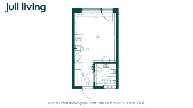 Vuokra-asunto Turku Pukkila Yksiö Natura D219 valokuva