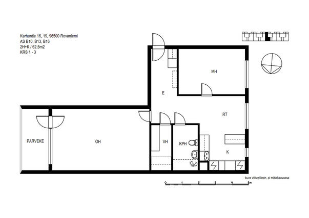 Rental Rovaniemi Korkalovaara 2 rooms Julkisivukuva