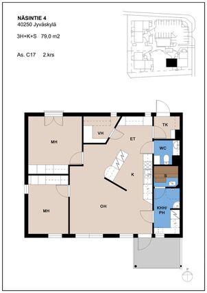 Asumisoikeusasunto Jyväskylä Heinämäki 3 huonetta