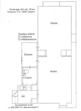 Rental Tampere Kaleva 2 rooms