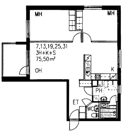 Right of occupancy apartment Lahti Ankkuri 3 rooms
