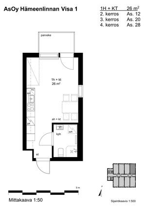 Rental Hämeenlinna Visamäki 1 room Julkisivukuva