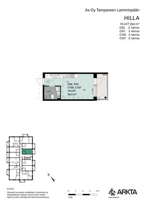 Rental Tampere Lamminpää 1 room