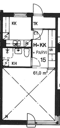 Rental Naantali Keskusta 2 rooms Yleiskuva