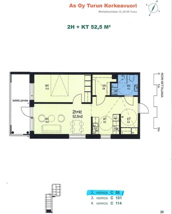 Rental Turku Kakolanmäki 2 rooms -