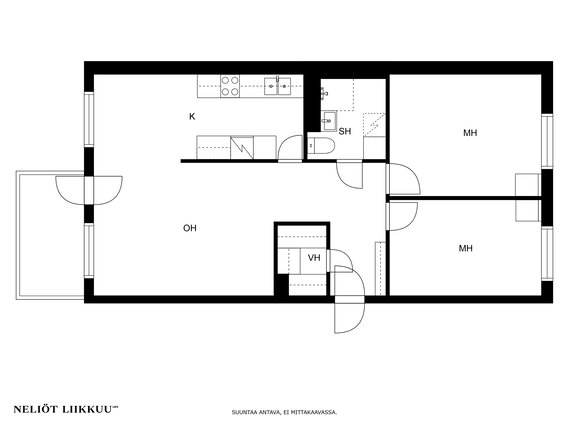Rental Helsinki Malminkartano 3 rooms Yleiskuva