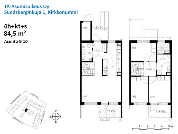 Right of occupancy apartment Kirkkonummi Sundsberg 4 rooms