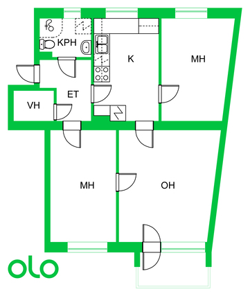 Rental Lappeenranta Parkkarila 3 rooms Kampanja