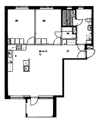 Right of occupancy apartment Jyväskylä Kuokkala 3 rooms