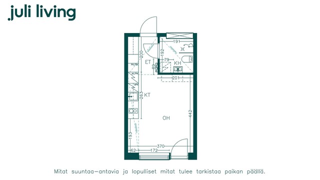 Rental Turku Pukkila 1 room Yleiskuva