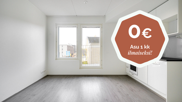Rental Kirkkonummi Masala 1 room Valoisa ja tilava yksiö aivan juna-aseman vieressä