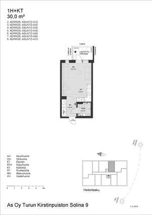 Rental Turku Kirstinpuisto 1 room Kodikas parvekkeellinen yksiö lähellä Turun keskustaa!