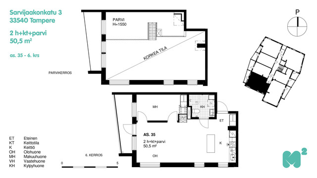 Rental Tampere Kaleva 2 rooms