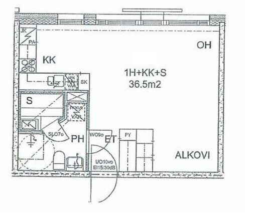 Rental Oulu Keskusta 1 room Taloyhtiö