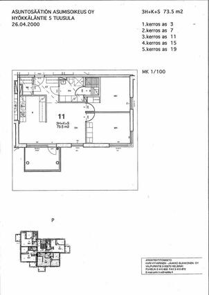 Right of occupancy apartment Tuusula  3 rooms