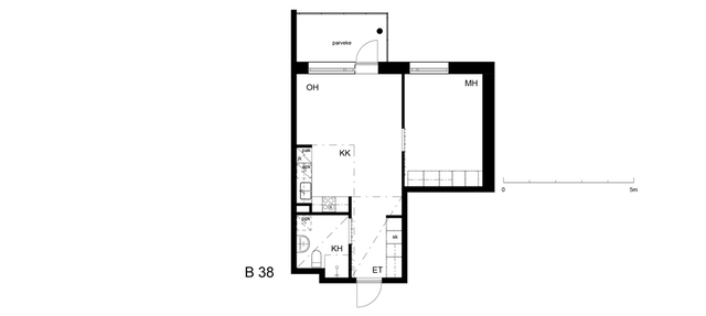 Rental Helsinki Käpylä 2 rooms B 38  Sofianlehdonkatu 5 B 38