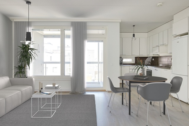 Rental Helsinki Herttoniemi 3 rooms A W 8 B 27  Abraham Wetterin tie 8 B 27