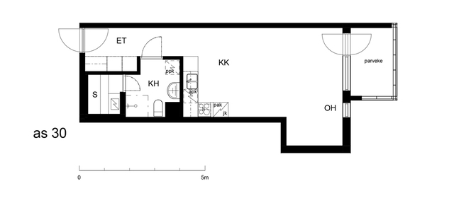 Rental Helsinki Sörnäinen 1 room as 30  Hämeentie 17 a as 30
