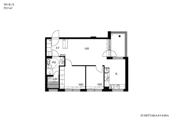Rental Espoo Leppävaara 3 rooms Pääkuva