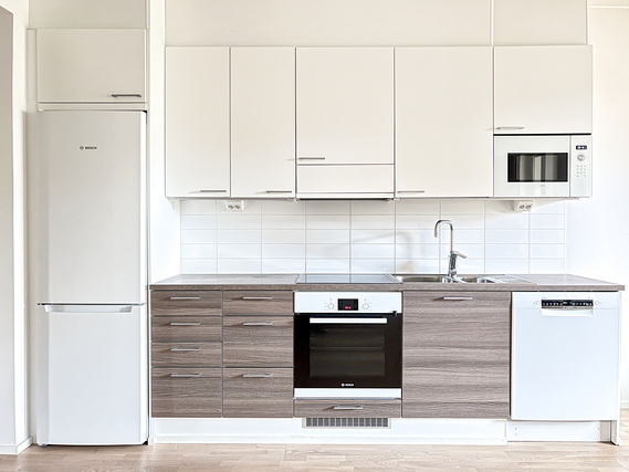Rental Espoo Leppävaara 2 rooms Siisti ja moderni ensimmäisen kerroksen terassillinen koti, saunallisessa taloyhtiössä.